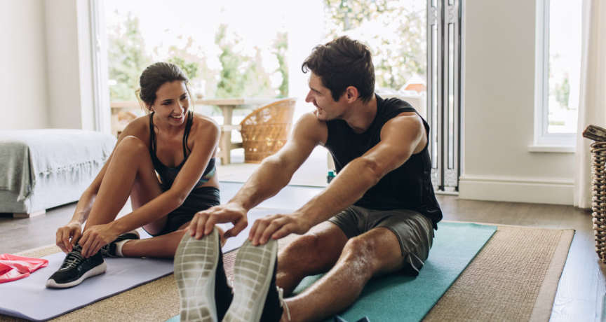 yoga mat couple