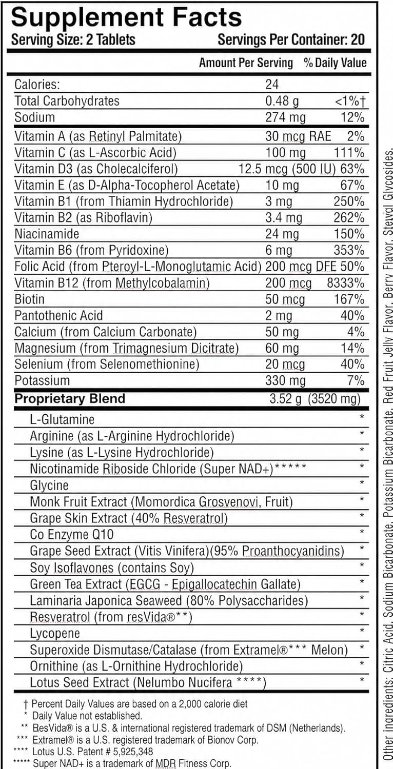 VitalFactors Supplement Facts panel